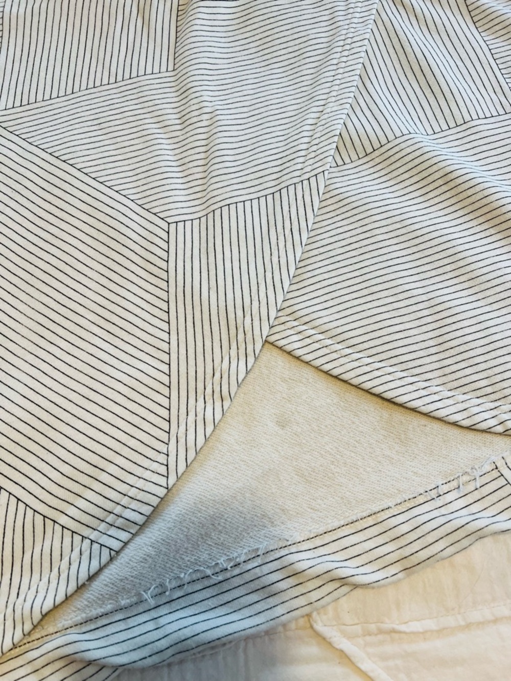 Anthropologie Cream Ribbed Scoop-Neck Sweater with Multicolor Pocket - Picture 8 of 12